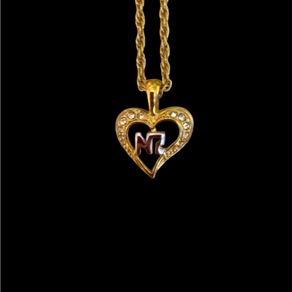 Nina Ricci Gold Heart Pendant Necklace